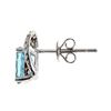 Image 2 : 1.69 ctw Apatite and Diamond Earrings - 18KT White Gold