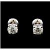 Image 1 : 1.06 ctw Diamond Stud Earrings - 14KT White Gold