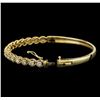 Image 3 : 1.57 ctw Diamond Bangle Bracelet - 14KT Yellow Gold