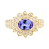 Image 2 : 1.77 ctw Tanzanite And Diamond Ring - 14KT Yellow Gold