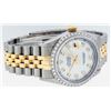 Image 5 : Rolex Mens 2 Tone 14K Mother Of Pearl Diamond 36MM Datejust Wristwatch