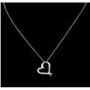 Image 2 : 0.45 ctw Diamond Pendant With Chain - 14KT White Gold