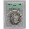 Image 1 : 1881-S $1 Morgan Silver Dollar Coin PCGS MS65