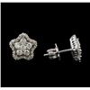 Image 2 : 0.81 ctw Diamond Earrings - 14KT White Gold