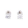 Image 1 : 1.10 ctw Diamond Stud Earrings - 14KT White Gold