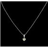 Image 2 : GIA Cert 1.17 ctw Diamond Pendant With Chain - 14KT White Gold