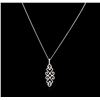 Image 2 : 0.66 ctw Diamond Pendant With Chain - 14KT White Gold