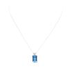 Image 2 : 10.00 ctw Blue Topaz Pendant with Chain - 14KT White Gold
