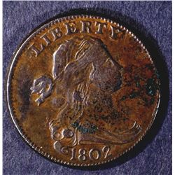 1802 DRAPED BUST LARGE CENT XF