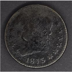 1813 LARGE CENT, VG/FINE porosity