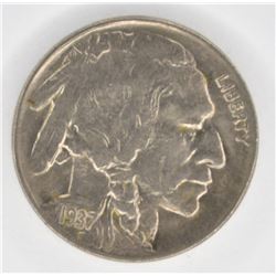 1937-D 3-LEGGED BUFFALO NICKEL, CH BU+ SUPER COIN!