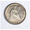 Image 1 : 1872 SEATED HALF DIME, CH BU