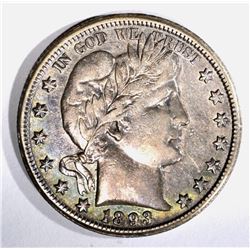 1893-O BARBER HALF DOLLAR, XF KEY COIN