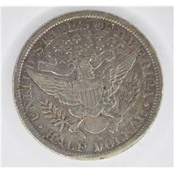 1896-S BARBER HALF DOLLAR, VF+ KEY COIN