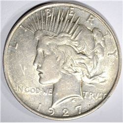 1927-D PEACE DOLLAR, AU