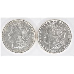 1886 & 1887 CH BU MORGAN DOLLARS