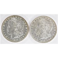 1888 & 1899-O CH BU MORGAN DOLLARS