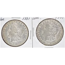 1887 & 1889 CH BU MORGAN DOLLARS