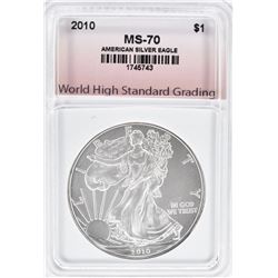 2010 AMERICAN SILVER EAGLE, WHSG PERFECT GEM BU