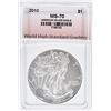 Image 1 : 2010 AMERICAN SILVER EAGLE, WHSG PERFECT GEM BU
