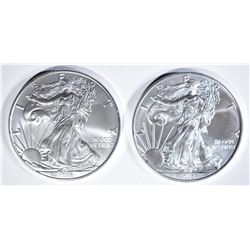 2-GEM BU 2018 AMERICAN SILVER EAGLES