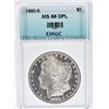 Image 1 : 1880-S MORGAN DOLLAR, EMGC SUPERB GEM BU DPL