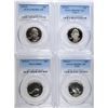 Image 1 : 4 PROOF WASHINGTON QUARTERS ALL PCGS GRADED
