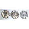 Image 1 : 3 - 1945-S WALKING LIBERTY HALF DOLLARS