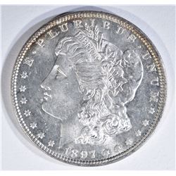1897 MORGAN DOLLAR  CH BU PL
