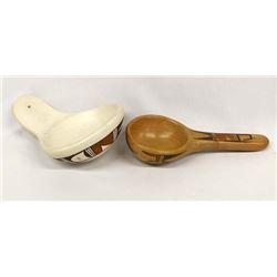 2 Hopi Pottery Ladles, Namoki and Huma