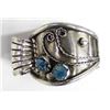 Image 2 : Vintage Navajo Sterling Turquoise Watch Bracelet