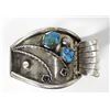 Image 3 : Vintage Navajo Sterling Turquoise Watch Bracelet