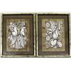 Image 1 : 2 Framed Mexican Hand Painted Bark Pictures
