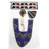Image 1 : Native American Beadwork and Sterling Pendant
