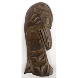 Vintage Northwest Coast Carved Wood Raven Plaque