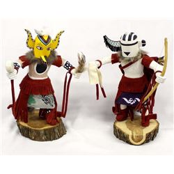 2 Navajo Kachinas by Andy Sharon