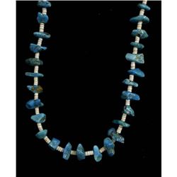 Navajo Turquoise Nugget and Shell Heishi Necklace