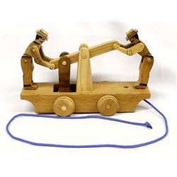 Railroad Handcar Wood Pull Toy by Jerry Podwil