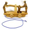 Image 2 : Railroad Handcar Wood Pull Toy by Jerry Podwil