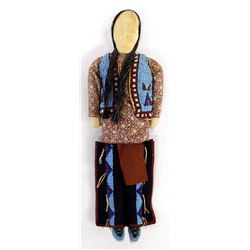 Native American Sioux Beaded Cloth Doll