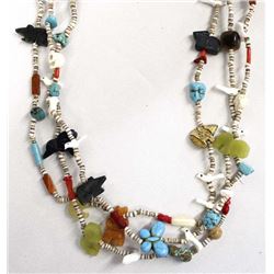 Turquoise, Fetish & Heishi Necklace, Kills Thunder