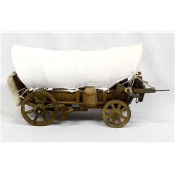 Hand Crafted Folk Art Conestoga Wagon Model