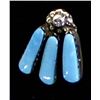 Image 3 : Zuni Sterling Turquoise Necklace and Earrings Set