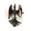 Image 1 : Vintage Navajo Sterling & Chip Inlay Ring, Sz 7.5