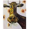 Image 1 : Original Oil Painting ''That's Mrs. Moos to You''