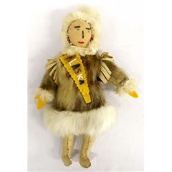 Vintage Alaskan Eskimo Leather Doll