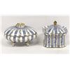 Image 1 : 2 Gold Gilt Fine Porcelain Lidded Trinket Boxes