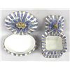 Image 2 : 2 Gold Gilt Fine Porcelain Lidded Trinket Boxes