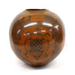 Vintage Mata Ortiz Pottery Turtle Jar, Elfida Tena