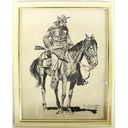 1967 Western Cowboy Print by Joe Grandee